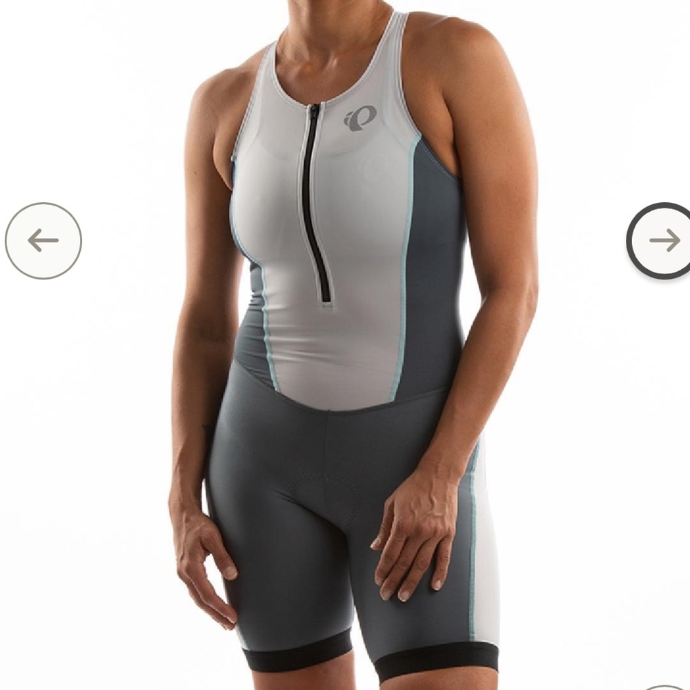 NWT Pearl Izumi SELECT Women’s Pursuit Triathlon Suit in White Gray